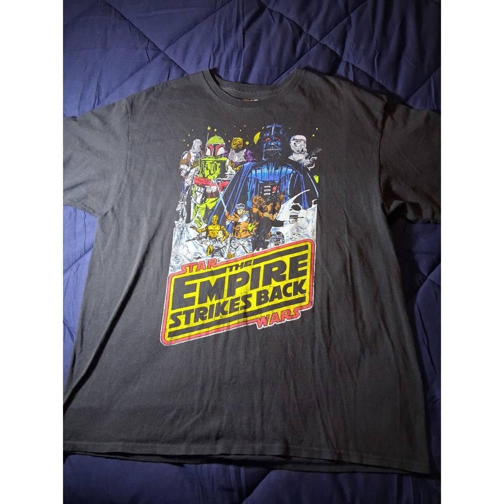 Fifth Sun Star Wars The Empire Strikes Back Graphic T-Shirt Mens XL Black Cotton
